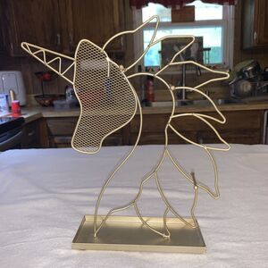 Gold  Unicorn Metal Frame Jewelry Holder by Enchante 2017